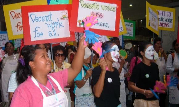 Thailand domestic workers protest