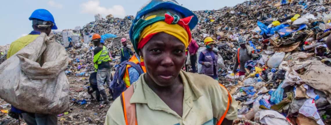 Waste picker in Accra