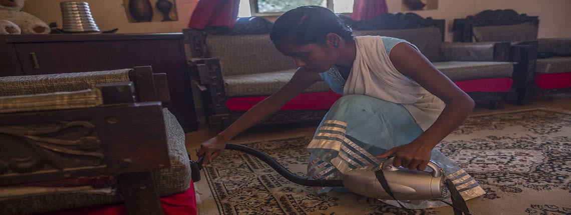 Domestic worker in Ranchi, India