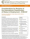 Considerations for Revision of the International Classification of Status in Employment - ICSE-93