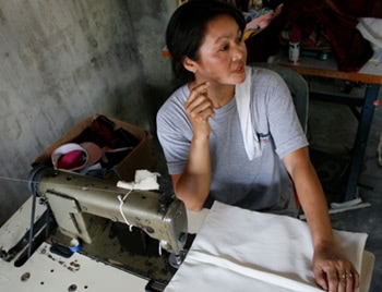 sewing garment worker