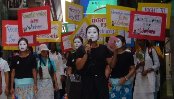 Thailand domestic workers protest