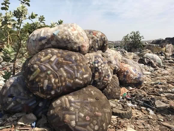 Sorted waste from Mbeubeuss dump