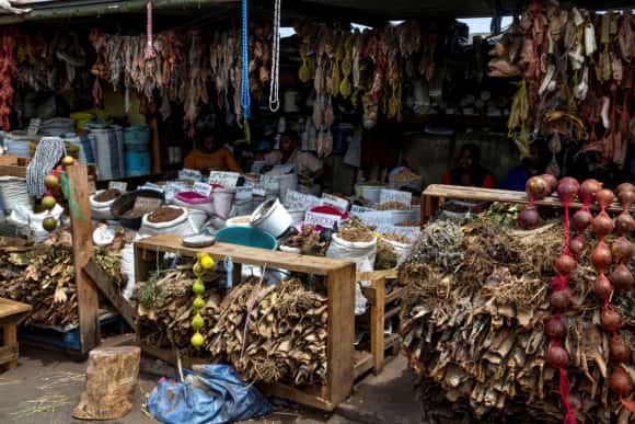 Traditional herb market, Warwick Junction