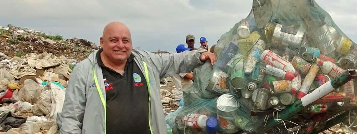 Exequiel Estay shown here working at a landfill
