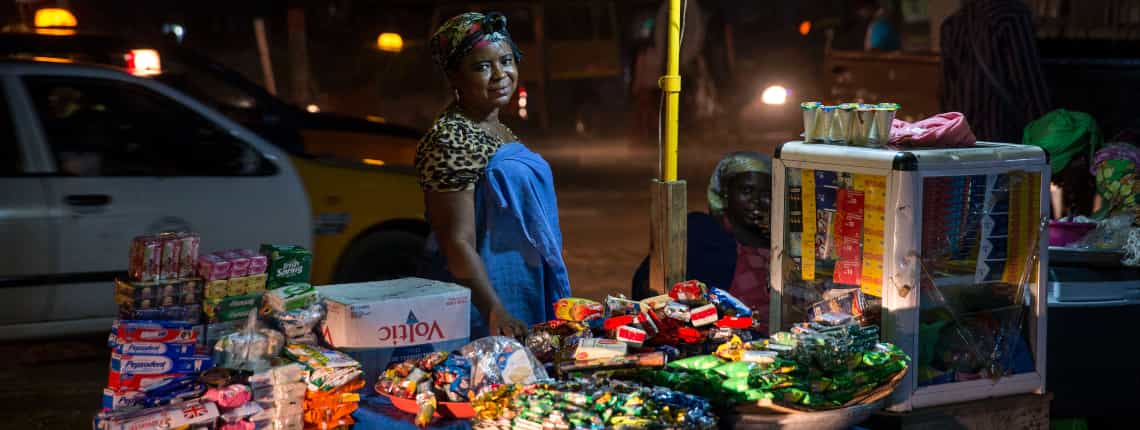 Accra Street Vendor at Night