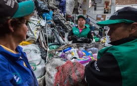 Waste picker in Bogota, Colombia