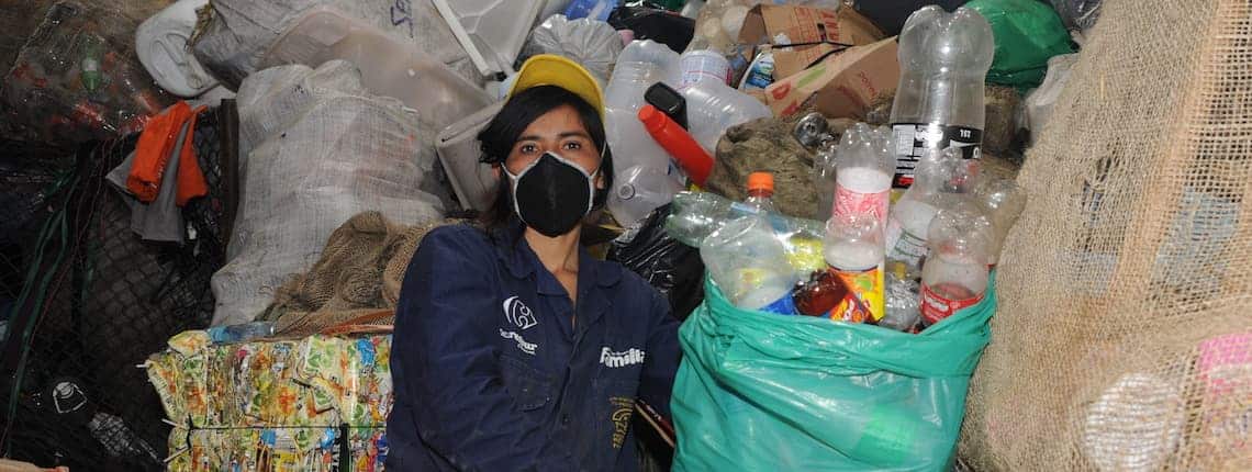 Waste picker in Bogata, Colombia