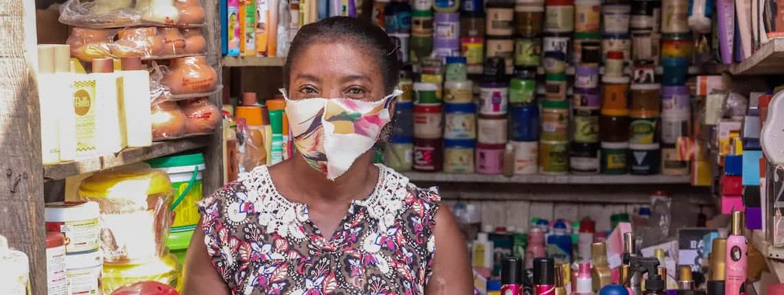 Christina Ohenewaa, a street vendor in Accra, Ghana