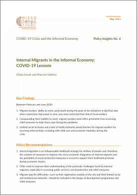 Policy Insights No. 6 - Internal Migrants in the Informal Economy: COVID-19 Lessons thumbnail