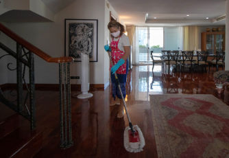 A domestic worker in Bangkok, Thailand.
