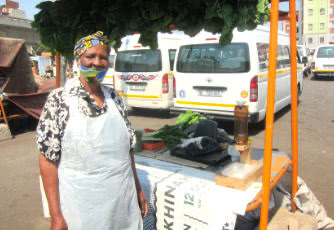 A market trader in Durban, South Africa.