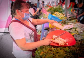 Street vendor in Mexico City, Mexico.