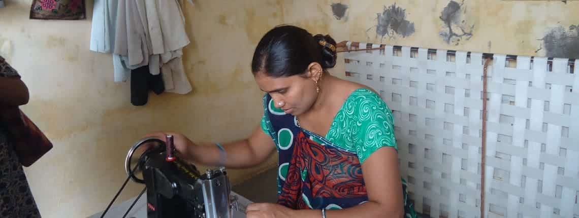 Photo: A garment worker in India. Credit: WIEGO Law Programme