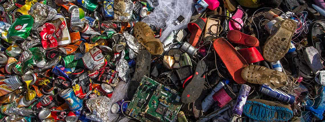 Recyclables pile in Dakar, Senegal