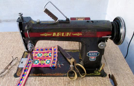 Workstation of a home-based worker in Ahmedabad, India