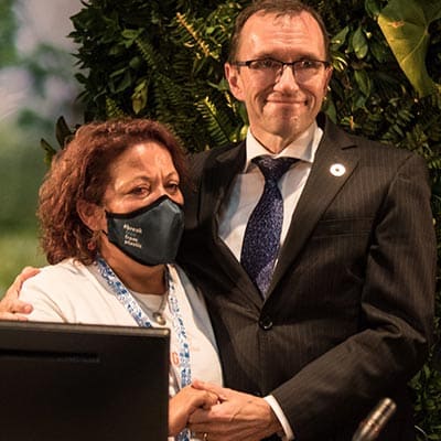 Soledad Mella, president of the Asociación Nacional de Recicladores de Chile and Global Alliance of Waste Pickers representative