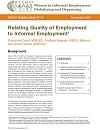 Quality of Employment to Informal Employment - WIEGO Statistical Brief No. 15