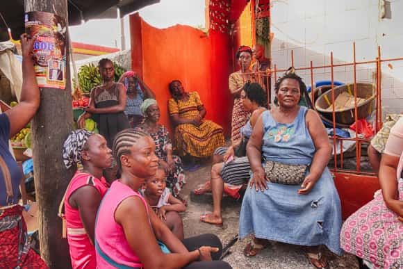 Street vendors in Monrovia, Liberia