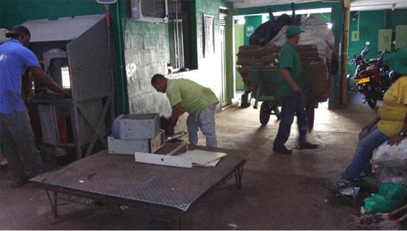 Collection centre operated by ARRECICLAR in Medellín