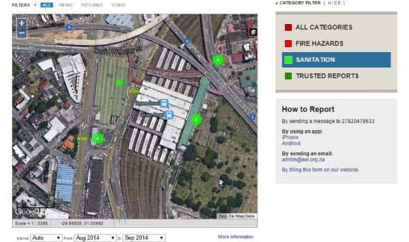 Warwick Junction sanitation mapping