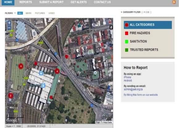 Warwick Junction fire hazards mapping