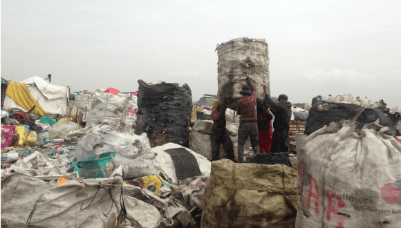 Waste pickers at the landfill