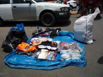 A Lima street vendor's tarp