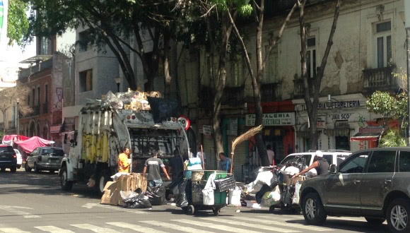 Waste pickers collect waste in Mexico City