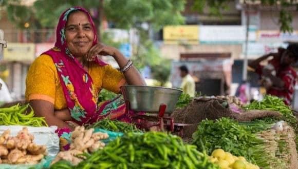 Street vendor in India