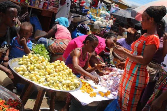 Market vendors in Monrovia, Liberia