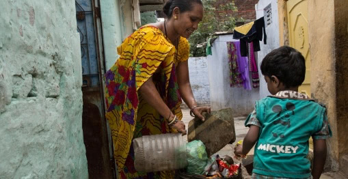 Waste picker in Ahemedabad, India