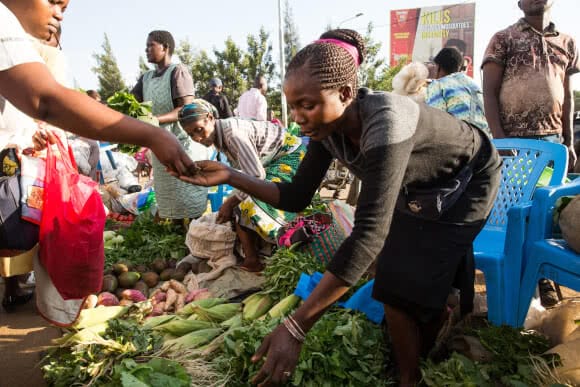 A vendor in Kisumu Market