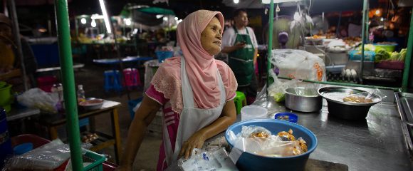 Market vendor in Thailand