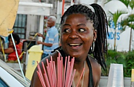 Street vendor in Salvadore, Brazil