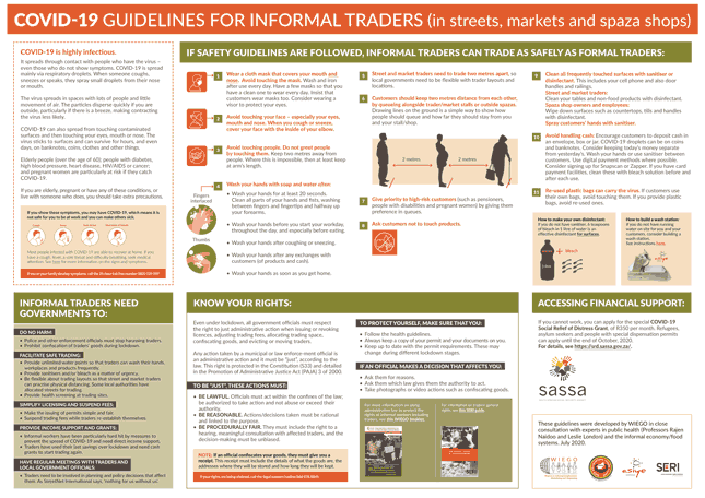 Safety guidelines for informal traders RSA English