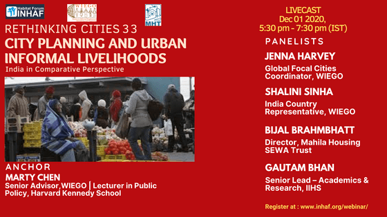 City Planning and Urban Informal Livelihoods Webinar Flyer