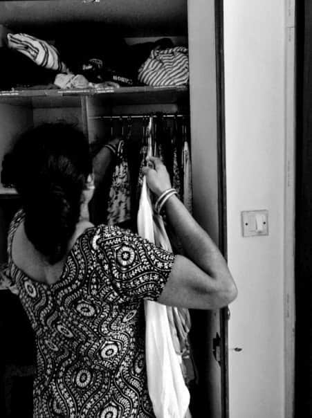 Domestic worker at work in Delhi