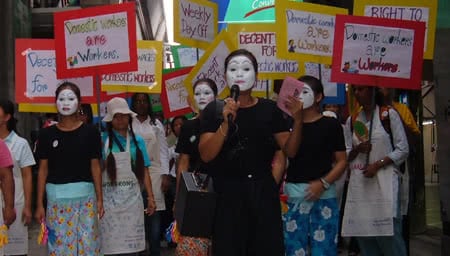 domestic workers protest