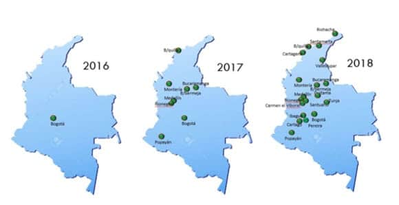 Cities remunerating informal recyclers in Colombia