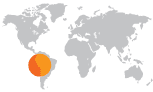World Map Peru highlight
