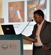 Delegate Ranga Pallawala, Sri Lanka, at Home-Based Workers Global Conference