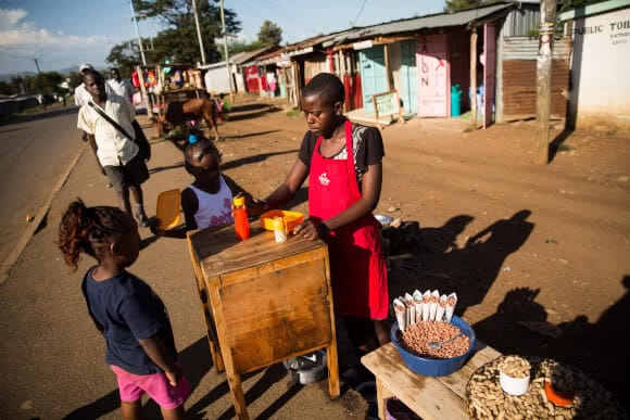 Street vendor in Kitwe
