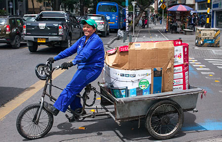 Esperanza Foretu is a recycler and waste picker in Bogota