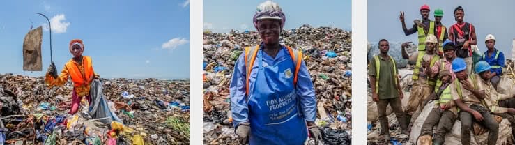 Waste pickers at Kpone landfill in Accra (credit Dean Saffron)