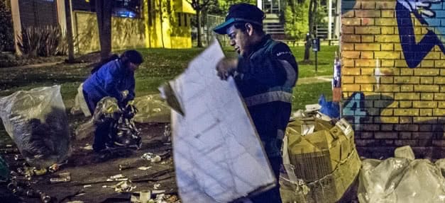 Bogota wastepickers collecting