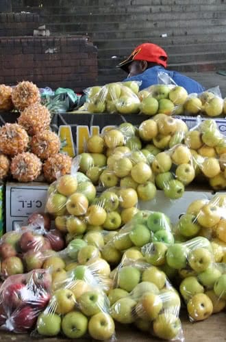 Food vendor in Warwick Junction, South Africa