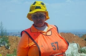 Waste picker Justina Kgoele makes her living on Johannesburg’s Marie Louise landfill