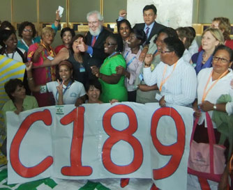 domestic workers protest sign