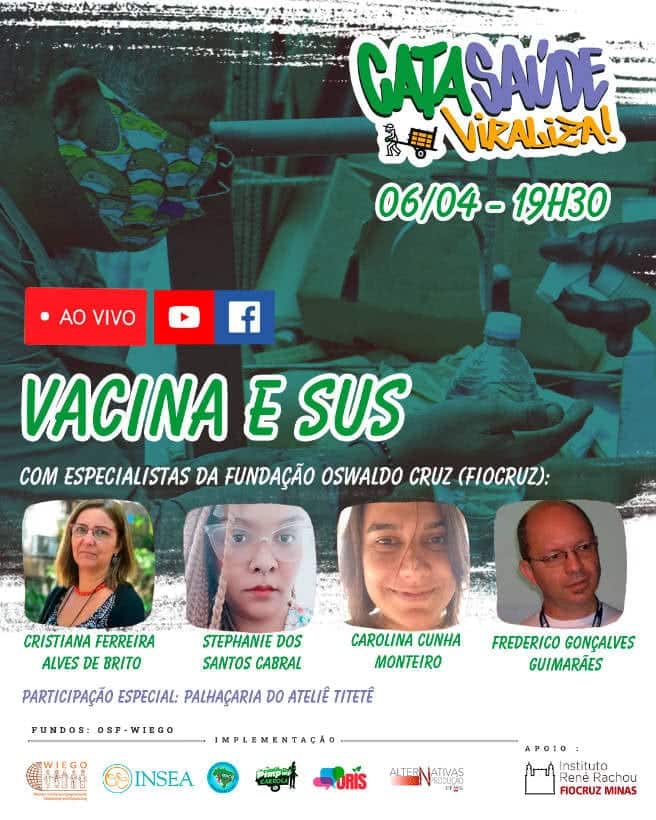 Invitación a una transmisión en vivo sobre vacunación